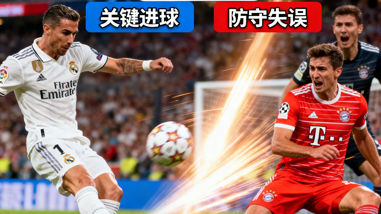 欧冠半决赛皇家马德里对阵拜仁慕尼黑晋级关键球与防守失误集锦